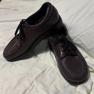 SAS Dark Brown Leather Oxfords Size 12.5